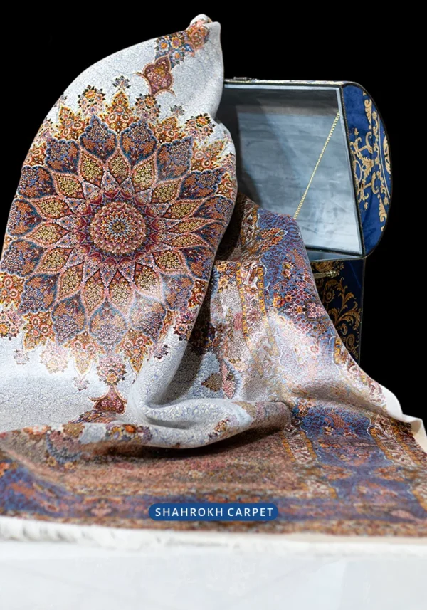 V516 machine-made silk rug , Golriz Design - Image 6