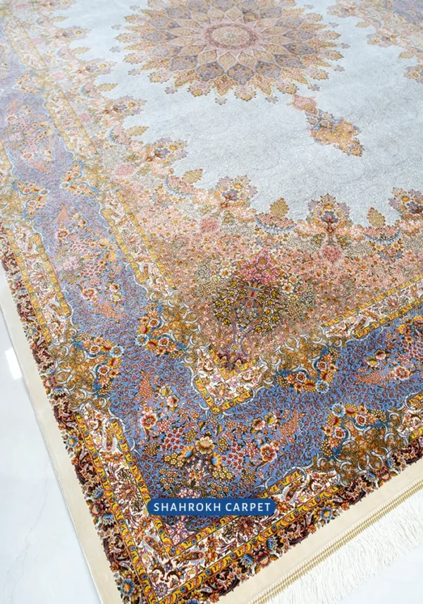 V516 machine-made silk rug , Golriz Design - Image 5