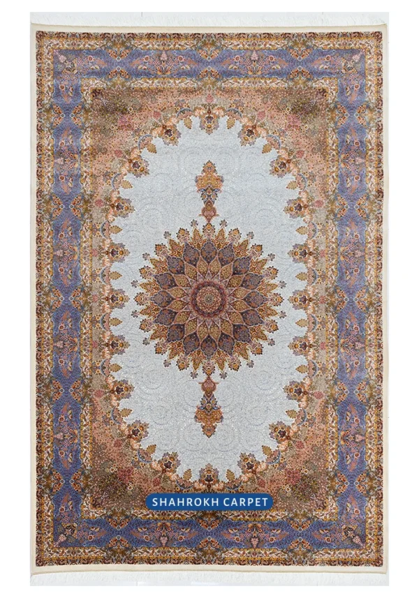 V516 machine-made silk rug , Golriz Design - Image 4