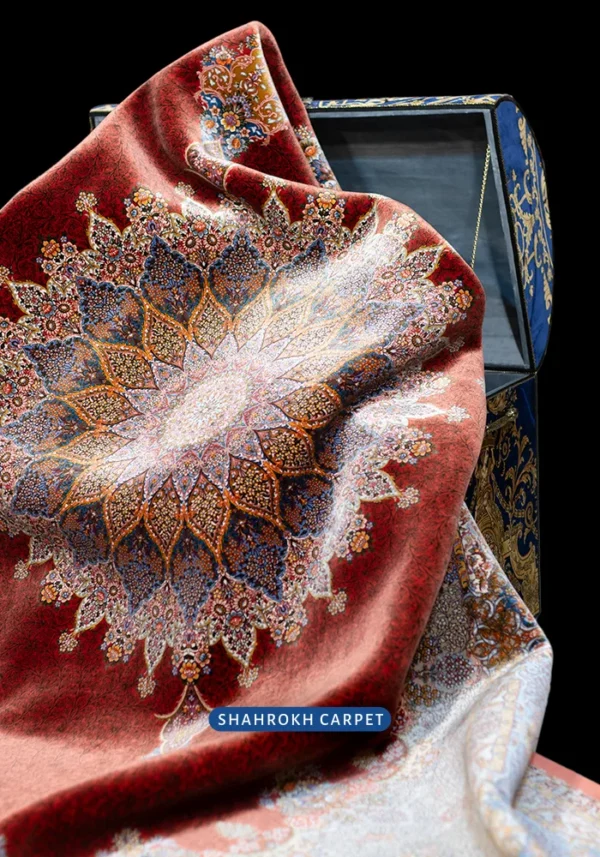 V516 machine-made silk rug , Golriz Design - Image 3