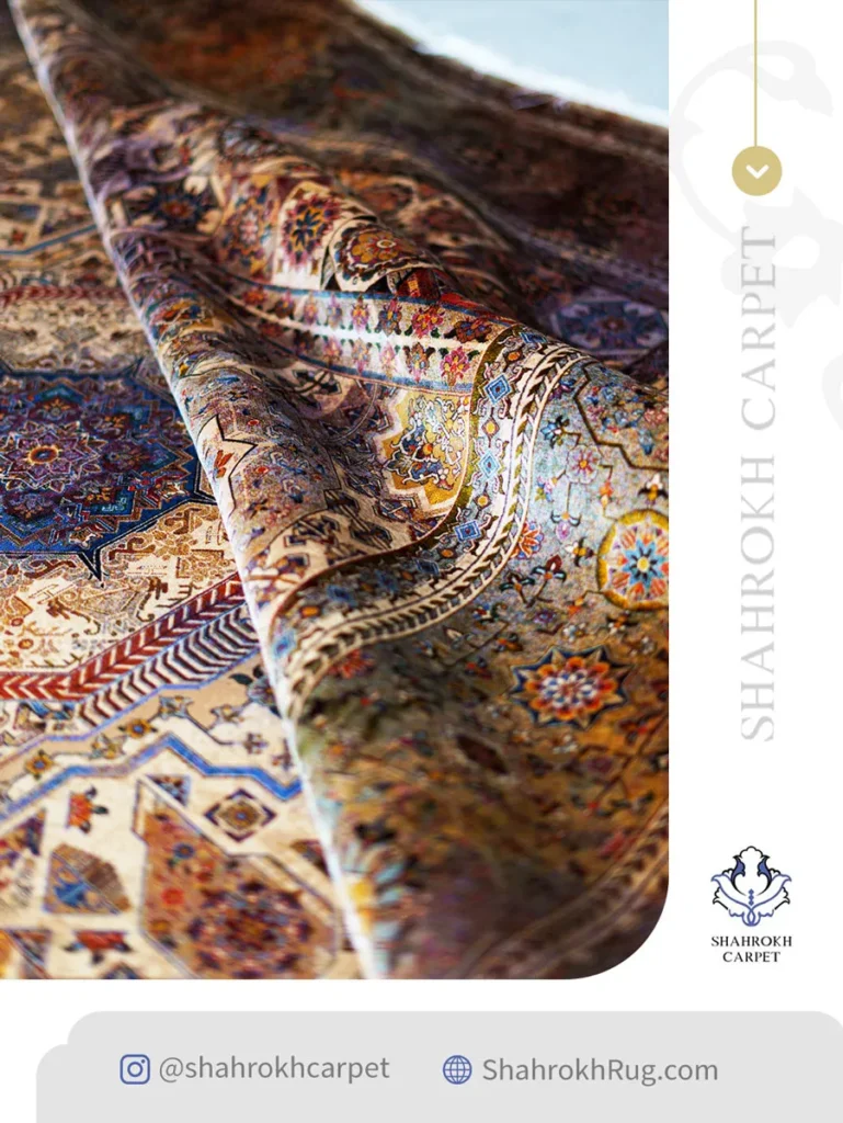 A vintage rug with a classic pattern and smoky tones — a blend of tradition and modern elegance.