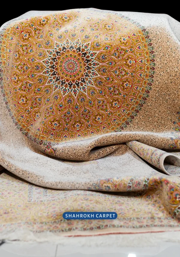 Q152 Qum silk persian rugs - Masoumi Design - Image 6