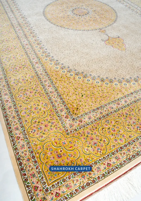 Q152 Qum silk persian rugs - Masoumi Design - Image 5