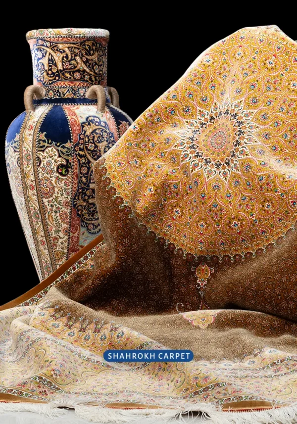 Q152 Qum silk persian rugs - Masoumi Design - Image 4