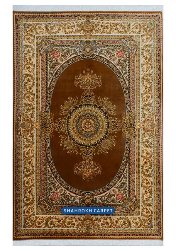Q162 french silk machine-made rug | Yuna design - Image 4