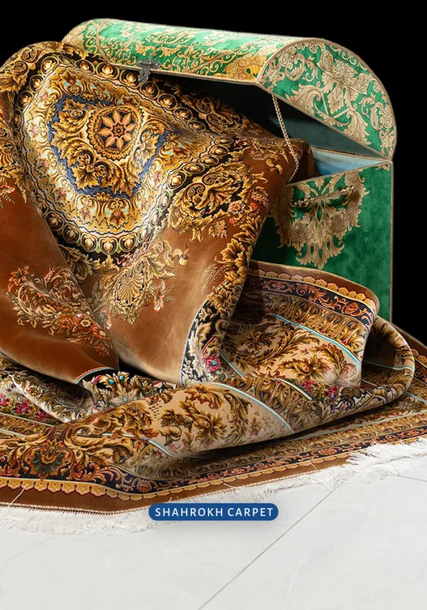 Q162 french silk machine-made rug | Yuna design - Image 5