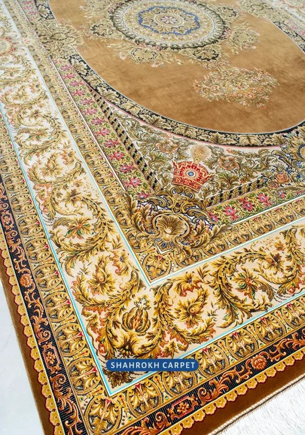 Q162 french silk machine-made rug | Yuna design - Image 3
