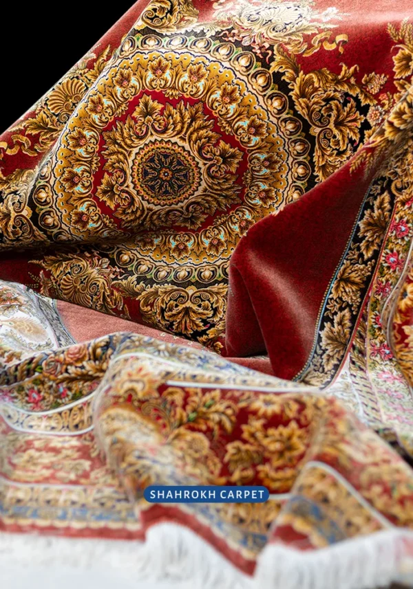 Q162 french silk machine-made rug | Yuna design - Image 8