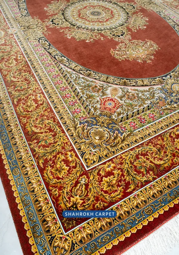 Q162 french silk machine-made rug | Yuna design - Image 7
