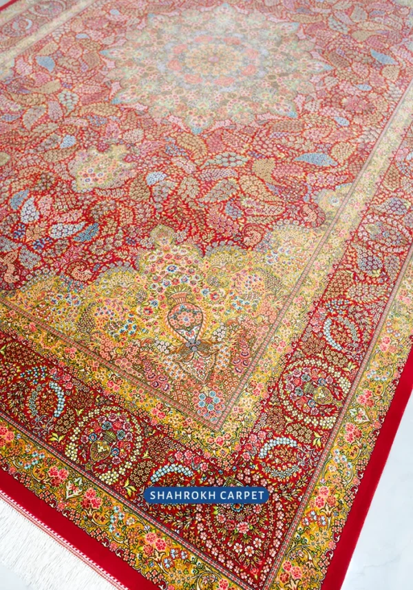 Q191 Persian machine made silk rugs | Golgon Design - Image 2