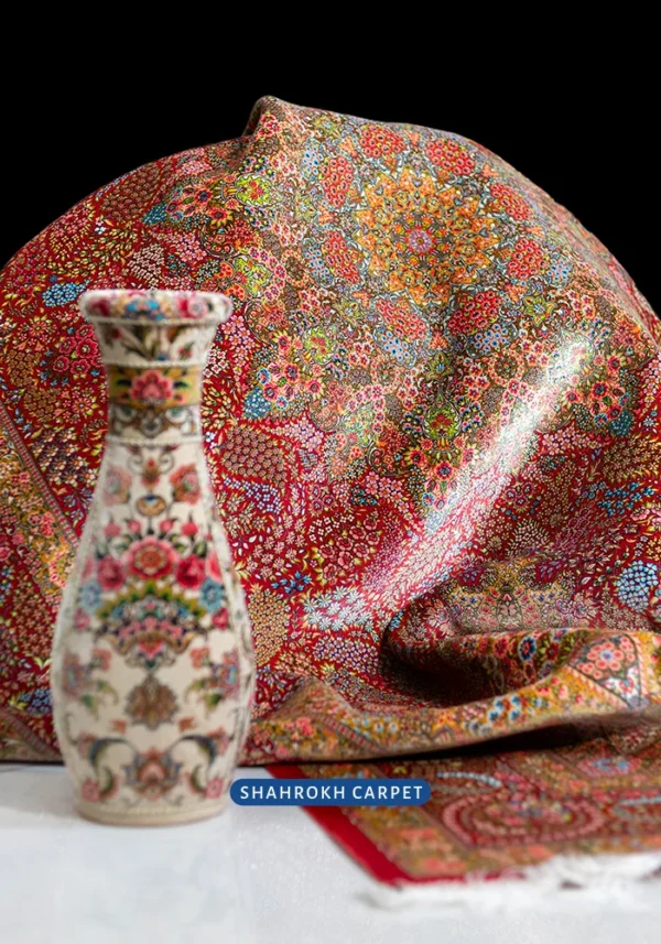 Q191 Persian machine made silk rugs | Golgon Design - Image 3