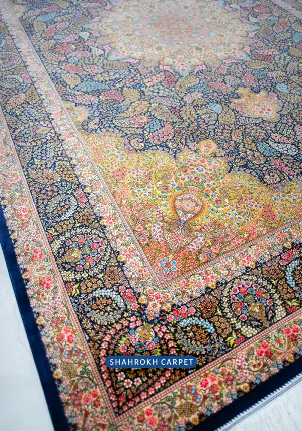 Q191 Persian machine made silk rugs | Golgon Design - Image 8