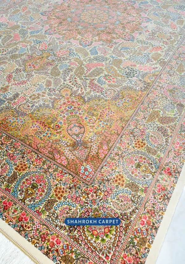 Q191 Persian machine made silk rugs | Golgon Design - Image 5