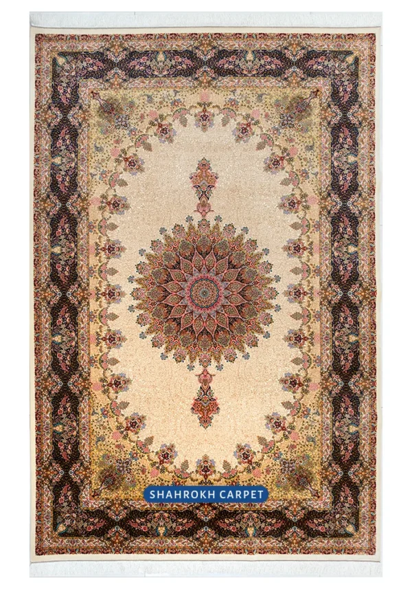 Q516 machine made silk rugs - Golriz Design
