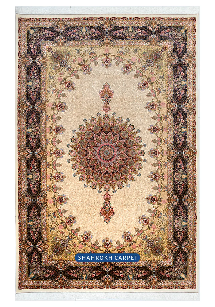 Q516-Silk-rugs-Golrize-Cream