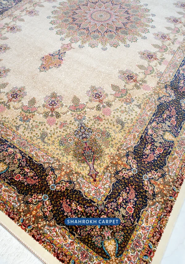 Q516 machine made silk rugs - Golriz Design - Image 3