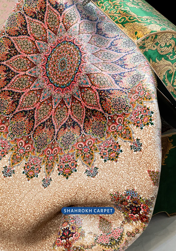 Q516-Silk-rugs-Golrize-Cream