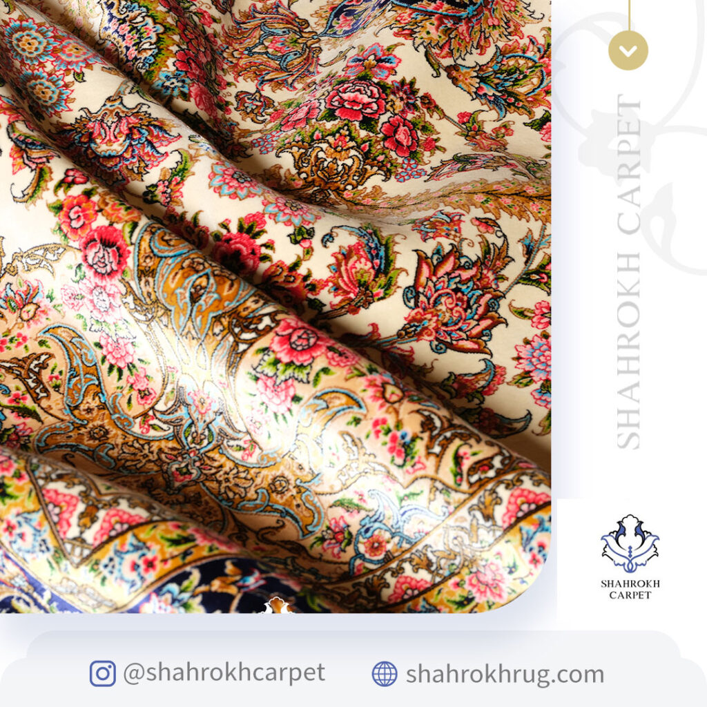 best machine made persian silk rugs in india | Shahrokh rug